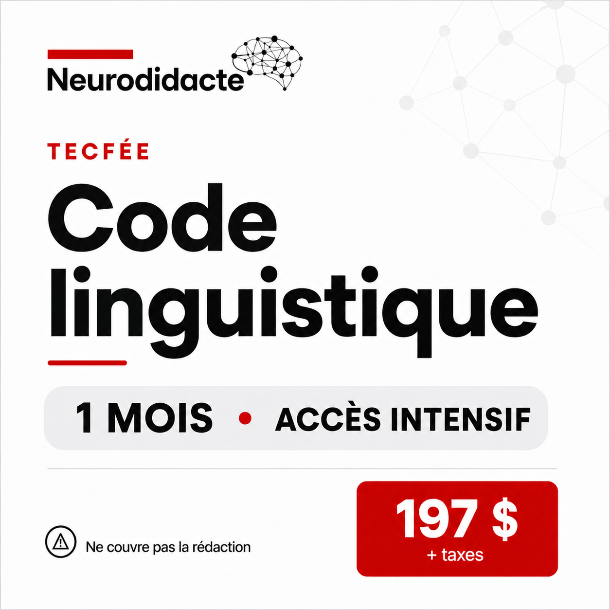 TECFÉE | Code linguistique | 1 mois